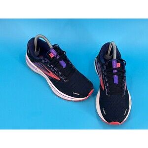 Brooks Adrenaline GTS 22 Womens 7.5 B Black Purple Coral Running Shoes